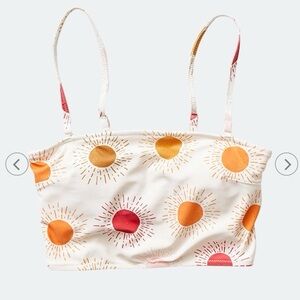 NEW Pink Chicken Courtney Tankini Swim Top in Multi Sunrise Women's Small